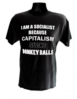 Socialist Capitalism Sucks Donkey Balls BLACK